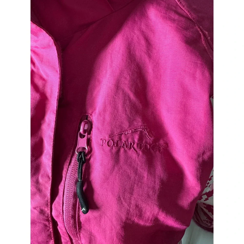 Polar Edge Ski Jacket Girls XL Pink Digital Camo Good Water Resistant Hooded